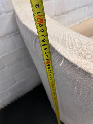 Cozy Cream Slipcover Armchair - Some damages - 2ndhandwarehouse.com