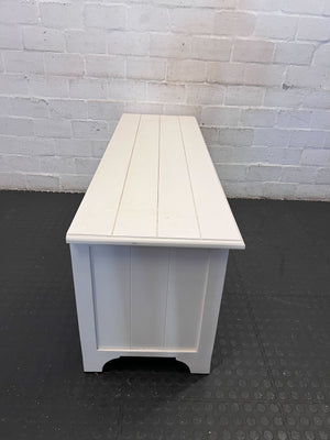 Chic White Glass Door TV Unit & Media Console - 2ndhandwarehouse.com