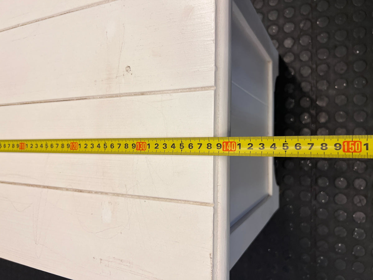 Chic White Glass Door TV Unit & Media Console - 2ndhandwarehouse.com