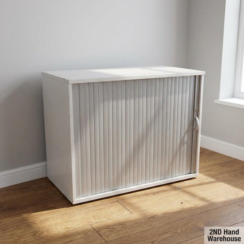 Compact Roll-Front Office Storage Cabinet - 2ndhandwarehouse.com
