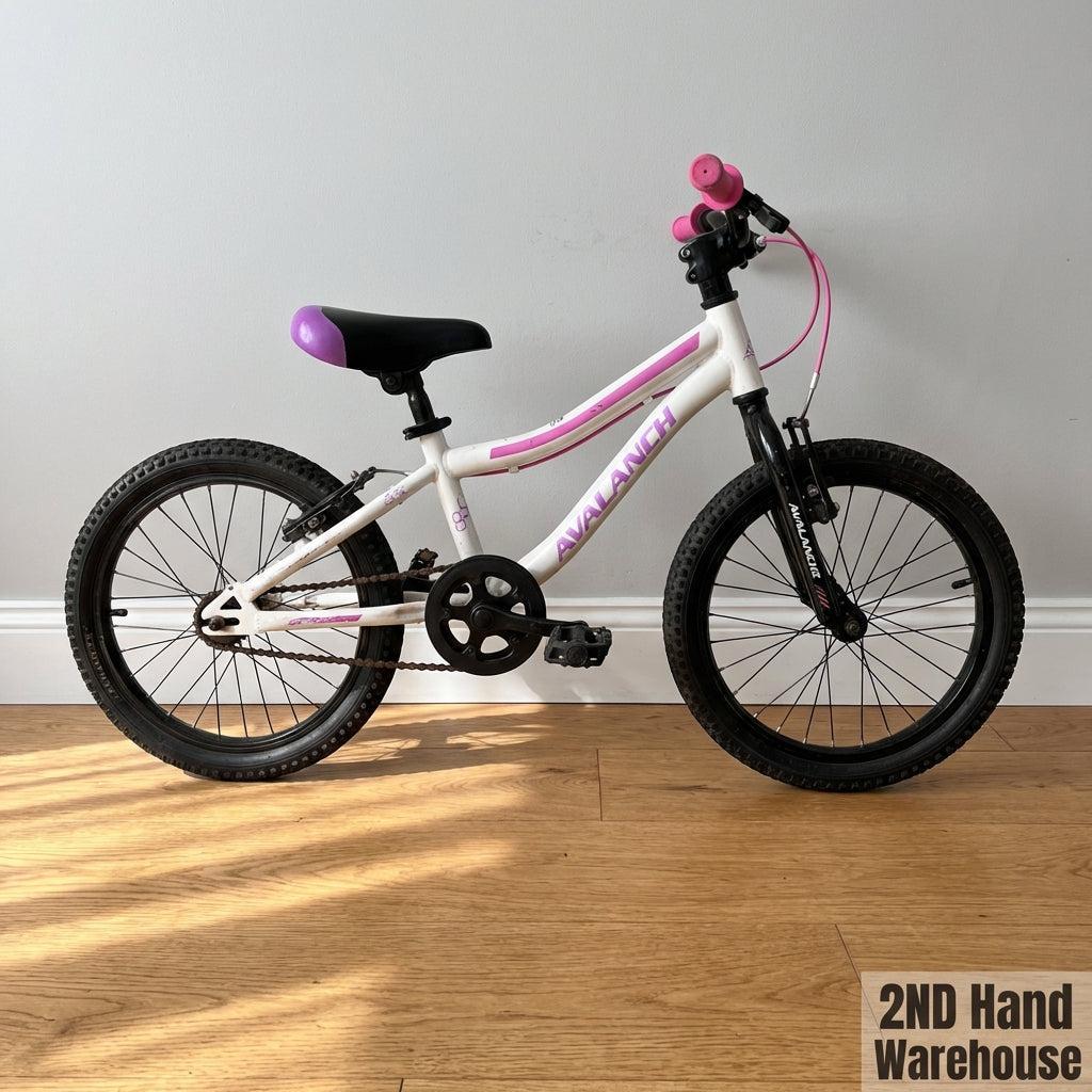 Avalanche Kids' 16-inch Bicycle - Pink & White - 2ndhandwarehouse.com