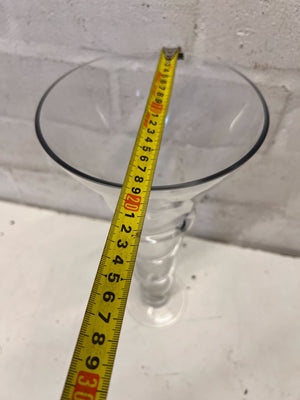 Elegant Spiral Clear Tapered Vase - 2ndhandwarehouse.com