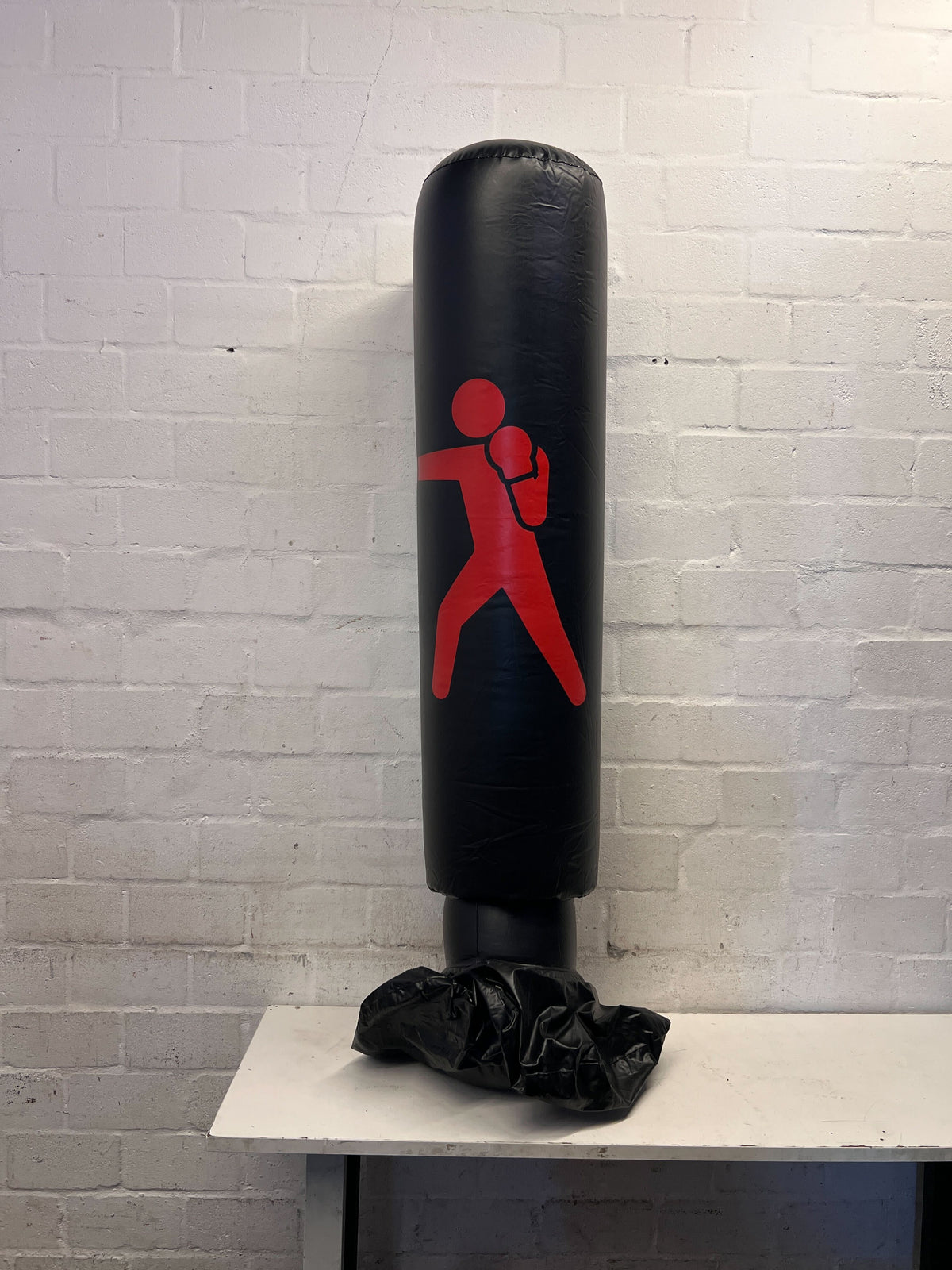 Freestanding Inflatable Punching Bag with Boxer Graphic - 2ndhandwarehouse.com