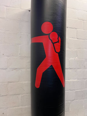 Freestanding Inflatable Punching Bag with Boxer Graphic - 2ndhandwarehouse.com