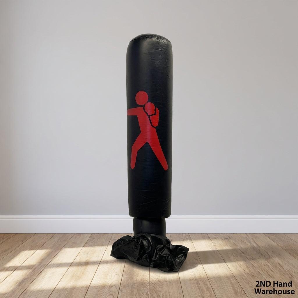 Freestanding Inflatable Punching Bag with Boxer Graphic - 2ndhandwarehouse.com