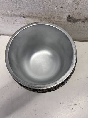 Unique Silver & Bronze Textured Decorative Sphere with Finial - 2ndhandwarehouse.com