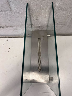 Modern Stainless Steel & Glass Tabletop Bio-Ethanol Burner - 2ndhandwarehouse.com