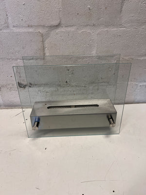 Modern Stainless Steel & Glass Tabletop Bio-Ethanol Burner - 2ndhandwarehouse.com