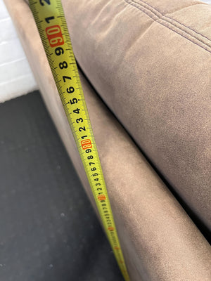 Cozy Brown 2-Seater Sofa - Microfiber Charm - 2ndhandwarehouse.com