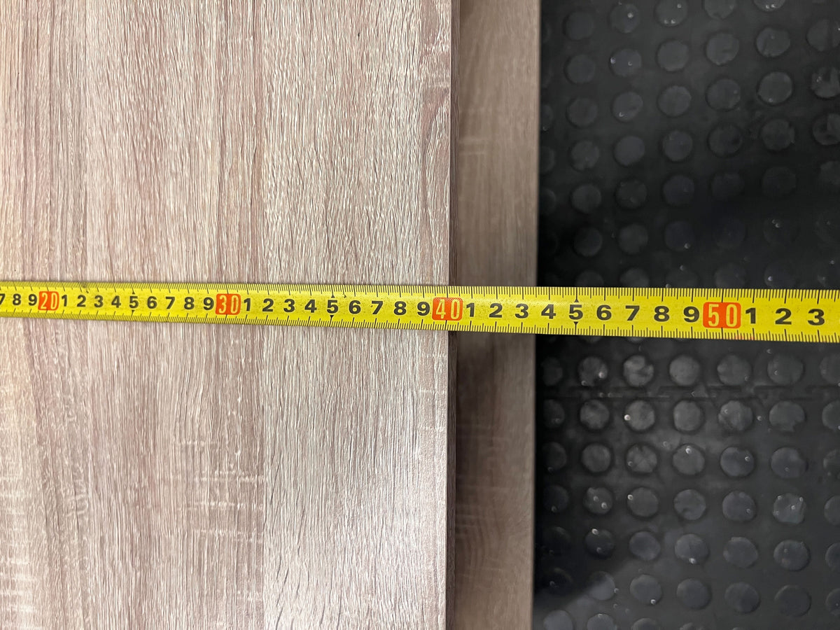 Modern Wood & Grey Media Unit with Sliding Door - 2ndhandwarehouse.com