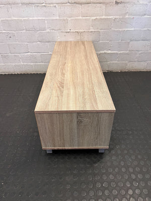 Modern Wood & Grey Media Unit with Sliding Door - 2ndhandwarehouse.com