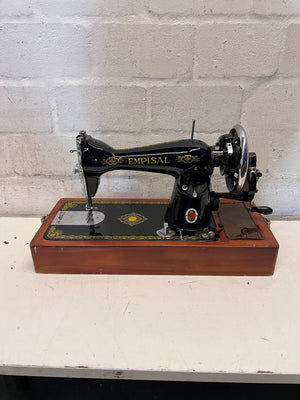 Vintage Empisal Sewing Machine - Classic Black & Gold Craft Piece - 2ndhandwarehouse.com