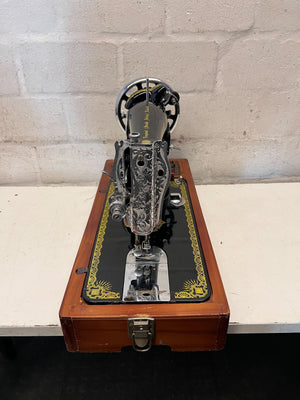Vintage Empisal Sewing Machine - Classic Black & Gold Craft Piece - 2ndhandwarehouse.com