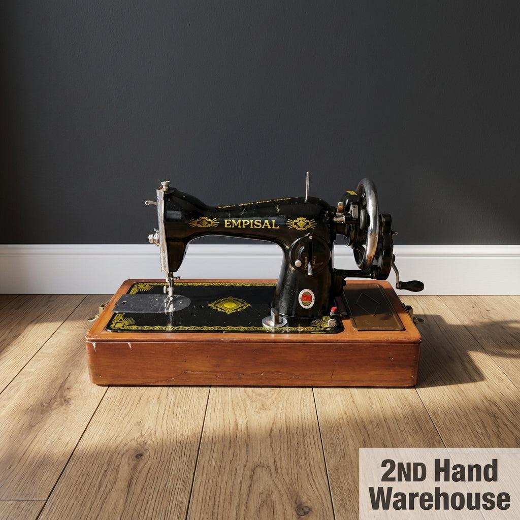 Vintage Empisal Sewing Machine - Classic Black & Gold Craft Piece - 2ndhandwarehouse.com