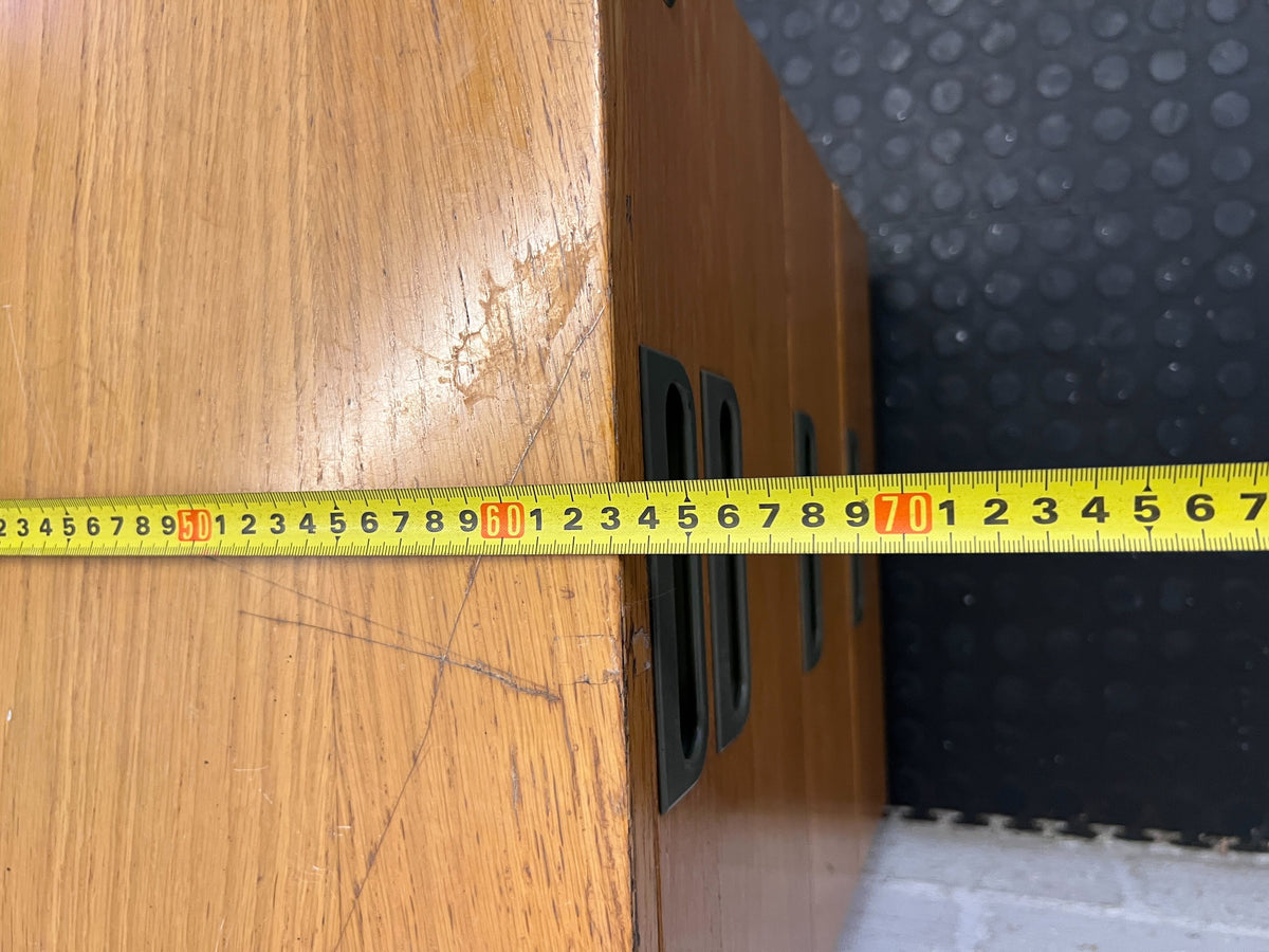 Mobile 3-Drawer Wood Office Pedestal with Lock - 2ndhandwarehouse.com