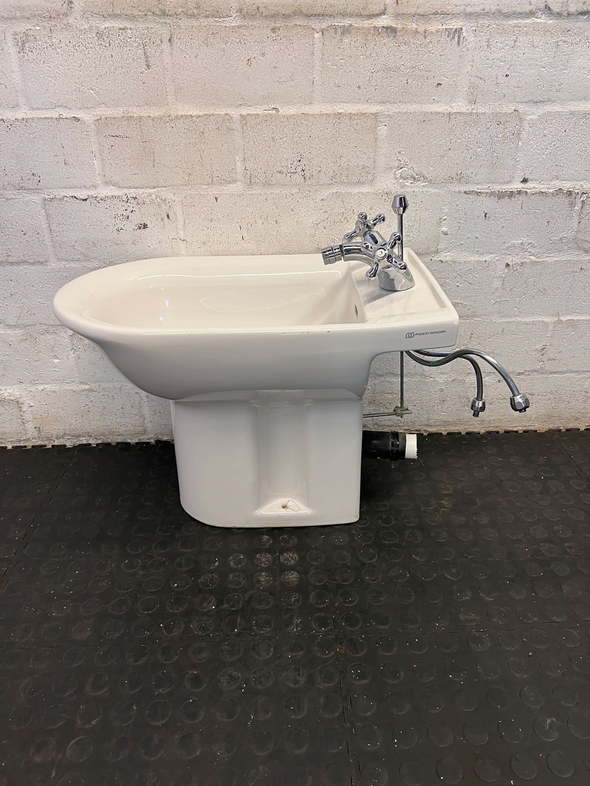 Hand wash tab -Classic White Ceramic Bidet with Chrome Mixer Taps - 2ndhandwarehouse.com