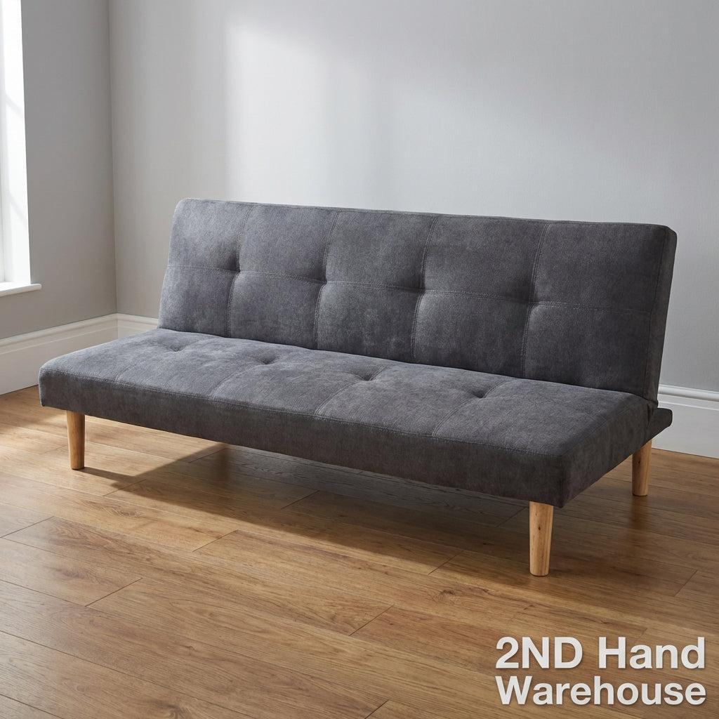Modern Grey Fabric Sofa Bed - Versatile & Stylish - 2ndhandwarehouse.com