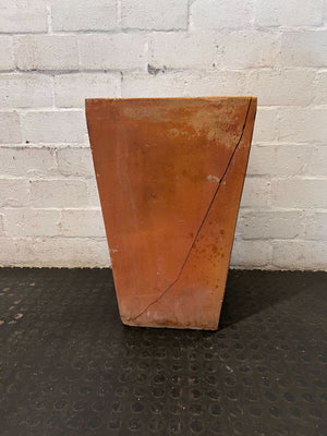 Planting  -Rustic Terracotta Trapezoid Planter Pot - Cracked - 2ndhandwarehouse.com