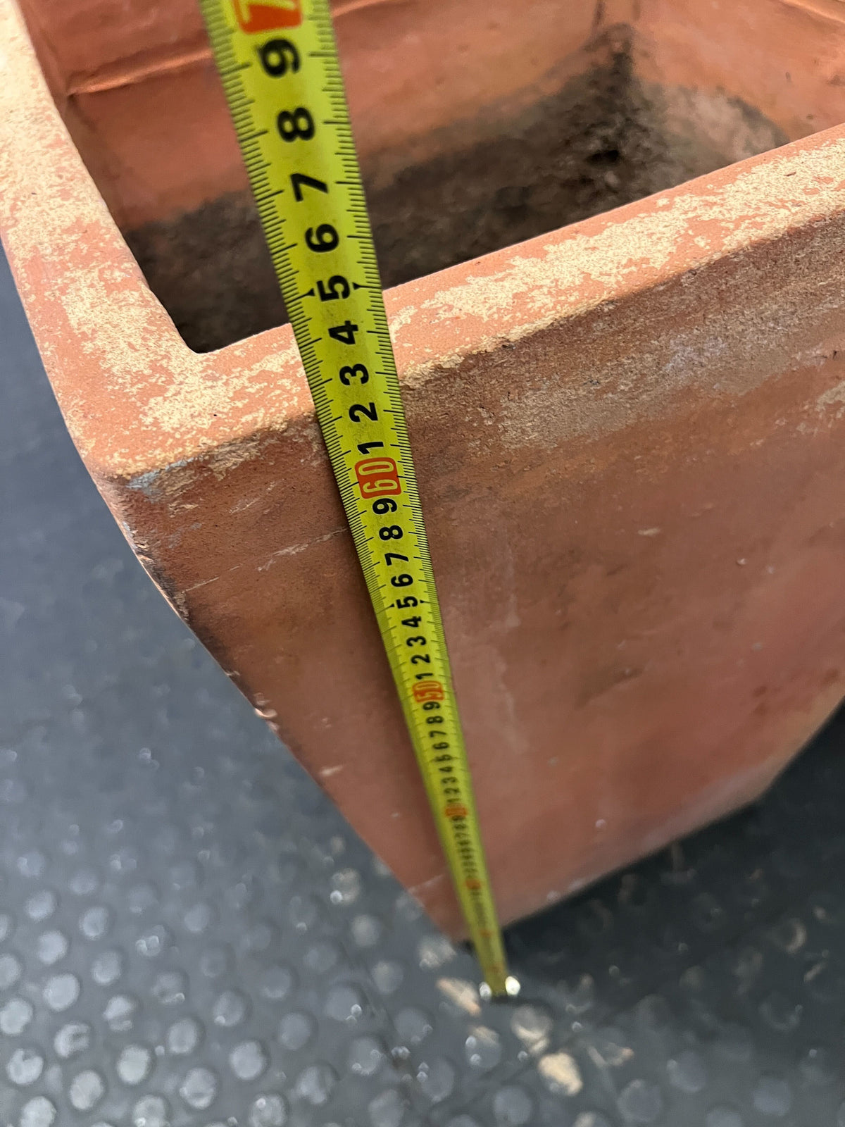 Planting  -Rustic Terracotta Trapezoid Planter Pot - Cracked - 2ndhandwarehouse.com