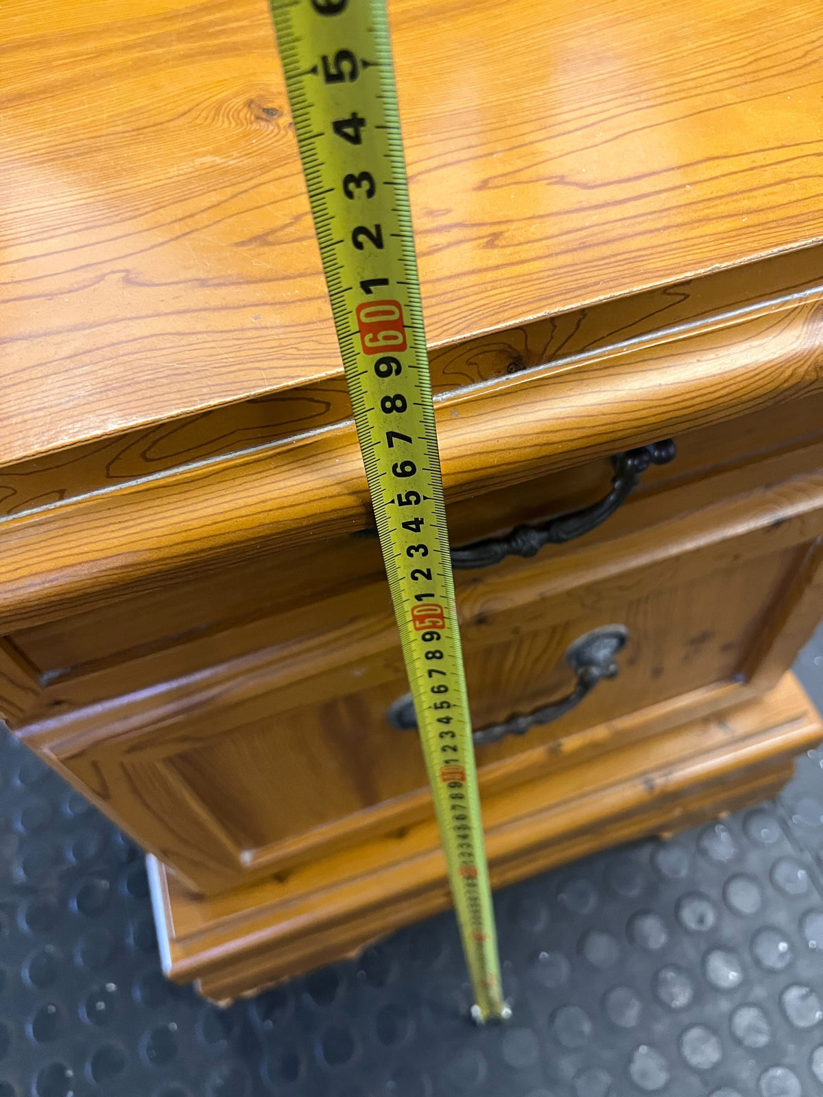 double headboard  - Elegant Wooden Headboard with Integrated Bedside Tables - 2ndhandwarehouse.com