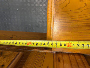 double headboard  - Elegant Wooden Headboard with Integrated Bedside Tables - 2ndhandwarehouse.com