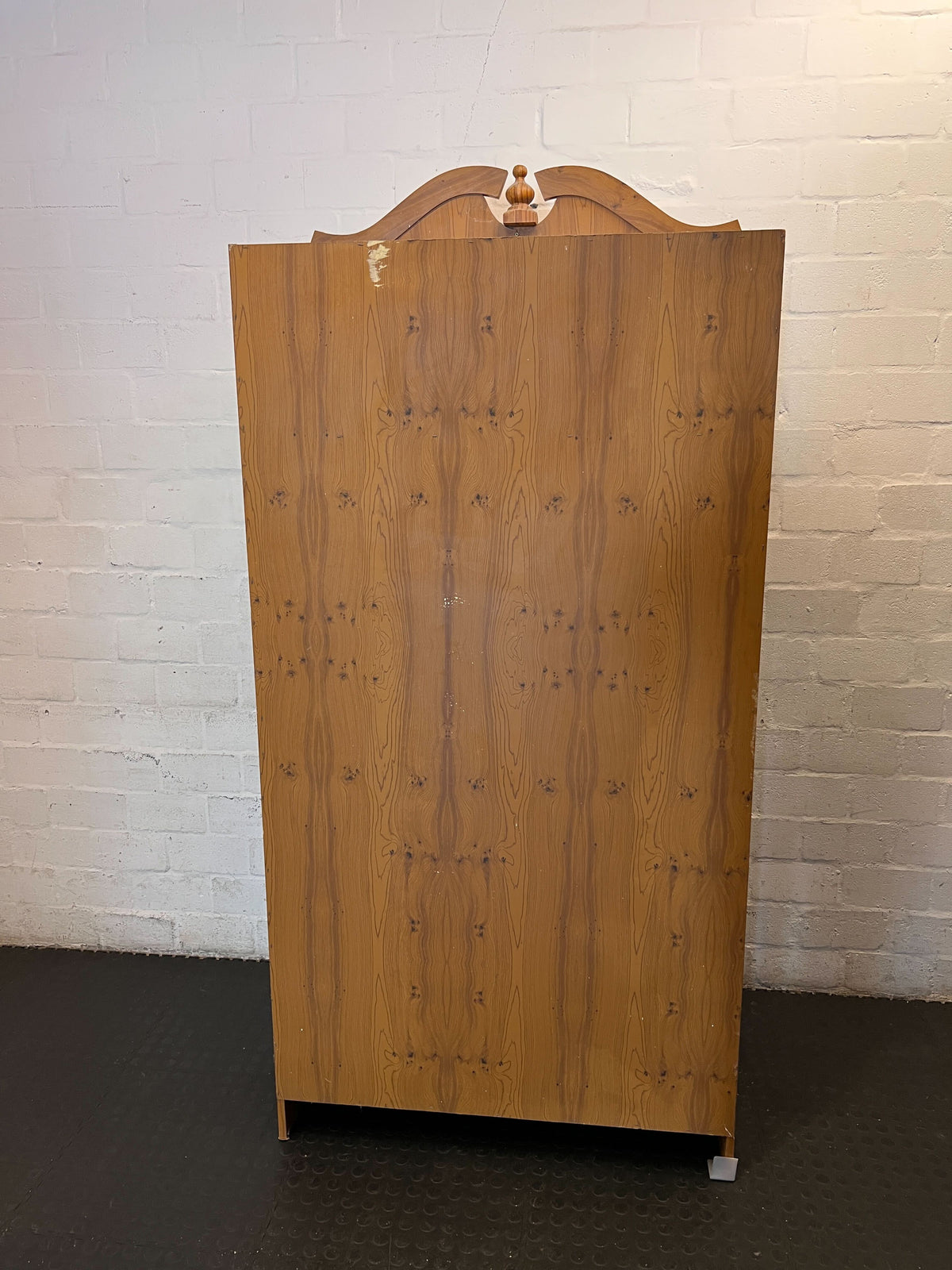 Waldrope -Charming Wooden Double Wardrobe with Ornate Top  - Fair used - 2ndhandwarehouse.com