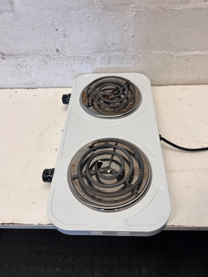 AIM Dual Electric Hot Plate - Portable 2-Burner Cooktop - 2ndhandwarehouse.com