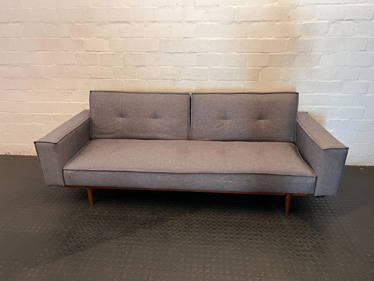 Stylish Grey Mid-Century Modern Sofa - 2ndhandwarehouse.com