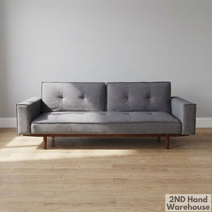 Stylish Grey Mid-Century Modern Sofa - 2ndhandwarehouse.com