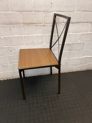 Set of 4 X-Back Metal Dining Chairs - Minor Paint Scuffs - 2ndhandwarehouse.com