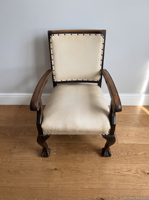 Vintage Ball-and-Claw Visitor Chairs with Studded Detail - Pair - 2ndhandwarehouse.com