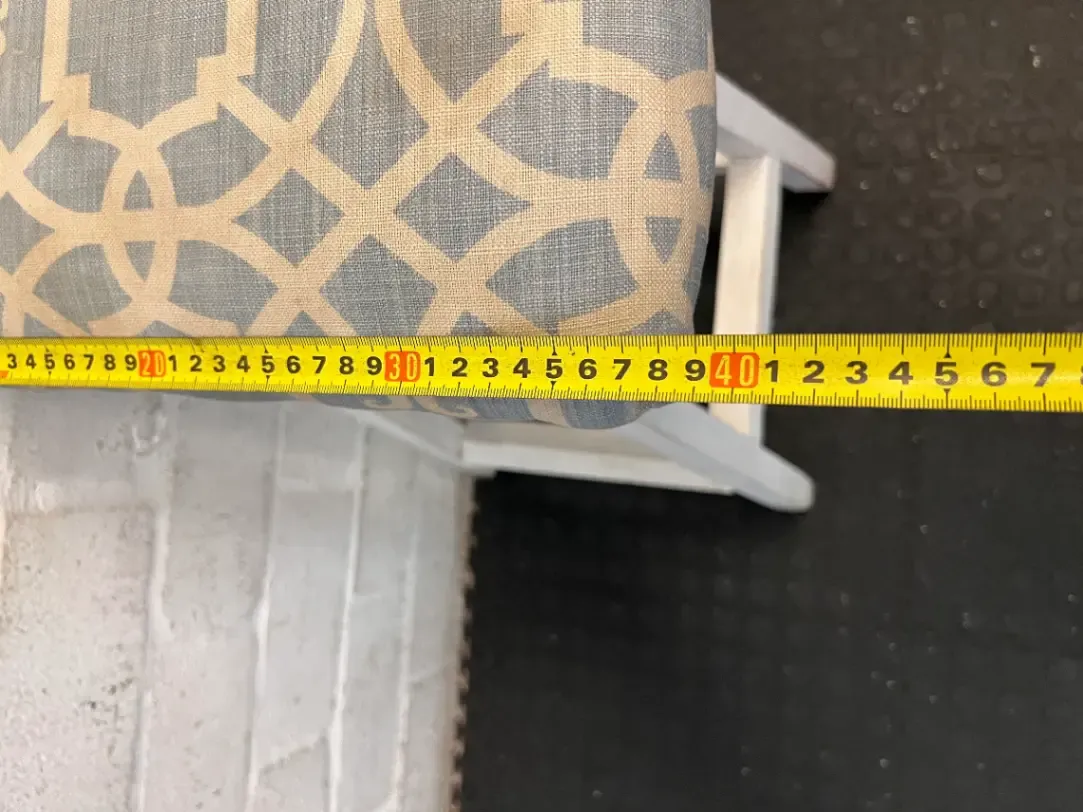 Padded Geometric Bar Stool - Visible Scuff Marks - 2ndhandwarehouse.com