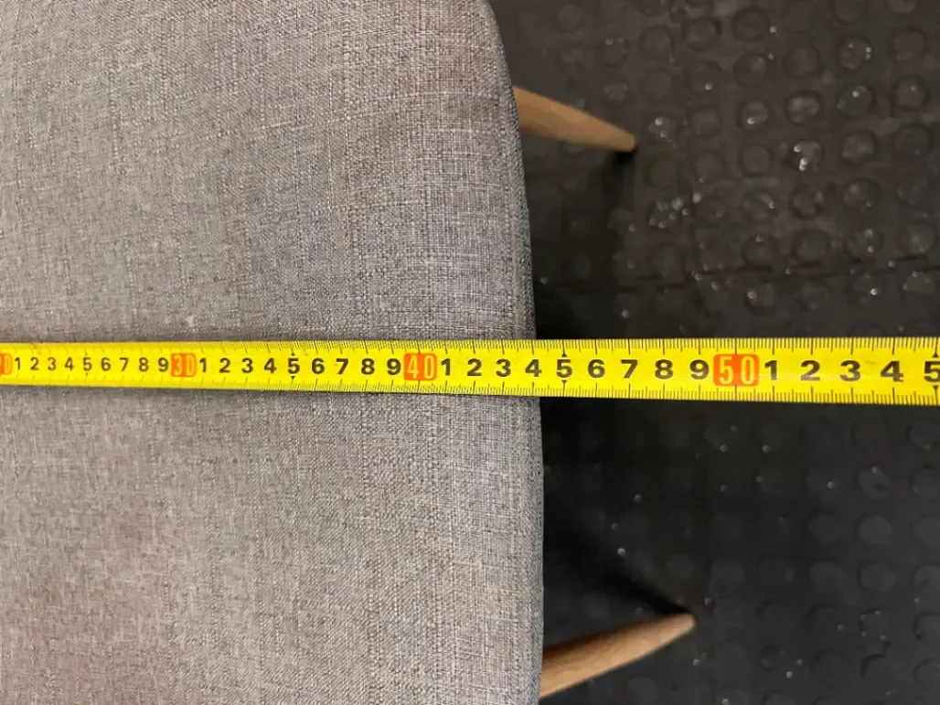 Set of 2 Grey Upholstered Dining Chairs - Needs Deep Cleaning - 2ndhandwarehouse.com