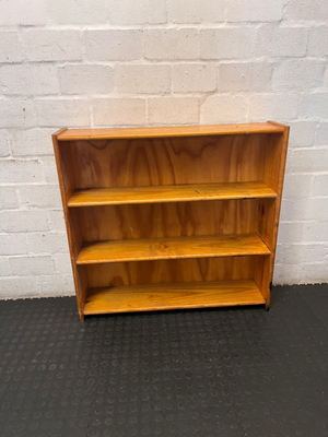 Natural Wood 3-Tier Bookshelf - Heavy Surface Wear & Marks - 2ndhandwarehouse.com