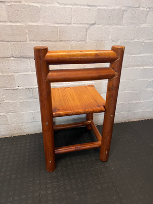 Rustic Wooden Cabin-Style Chair - Good Condition - 2ndhandwarehouse.com