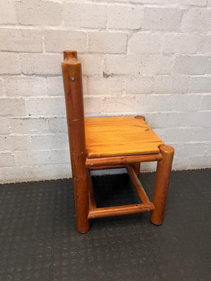 Rustic Wooden Cabin-Style Chair - Good Condition - 2ndhandwarehouse.com