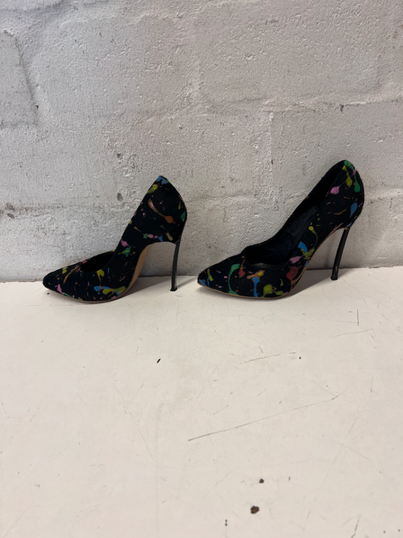 Casadei Multi-Coloured Paint Splatter Pumps - Size 38 - 2ndhandwarehouse.com