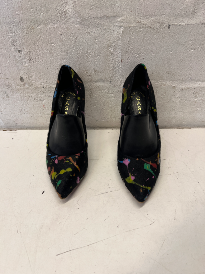 Casadei Multi-Coloured Paint Splatter Pumps - Size 38 - 2ndhandwarehouse.com
