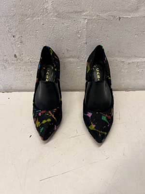 Casadei Multi-Coloured Paint Splatter Pumps - Size 38 - 2ndhandwarehouse.com