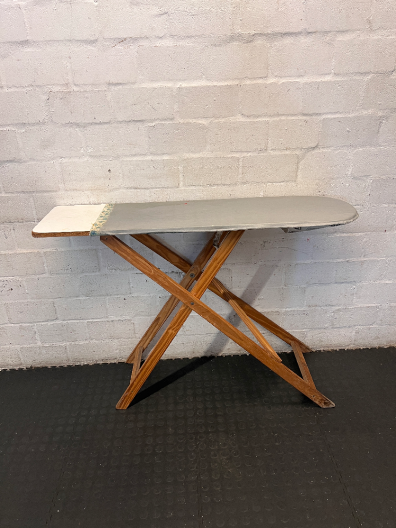 Vintage Style Wooden Frame Ironing Board - Good Condition - 2ndhandwarehouse.com
