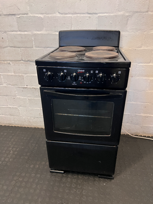 Black Univa 4-Plate Stove and Oven - Good Condition - 2ndhandwarehouse.com