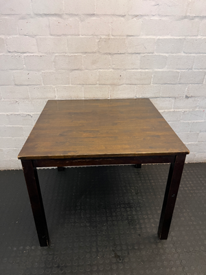 Brown Dining Table & 4 Chairs - Scraped Top & Chair Leg Needs Attention - 2ndhandwarehouse.com