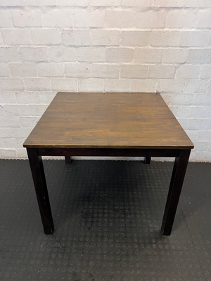 Brown Dining Table & 4 Chairs - Scraped Top & Chair Leg Needs Attention - 2ndhandwarehouse.com