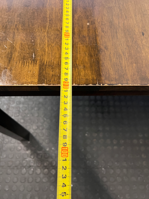 Brown Dining Table & 4 Chairs - Scraped Top & Chair Leg Needs Attention - 2ndhandwarehouse.com