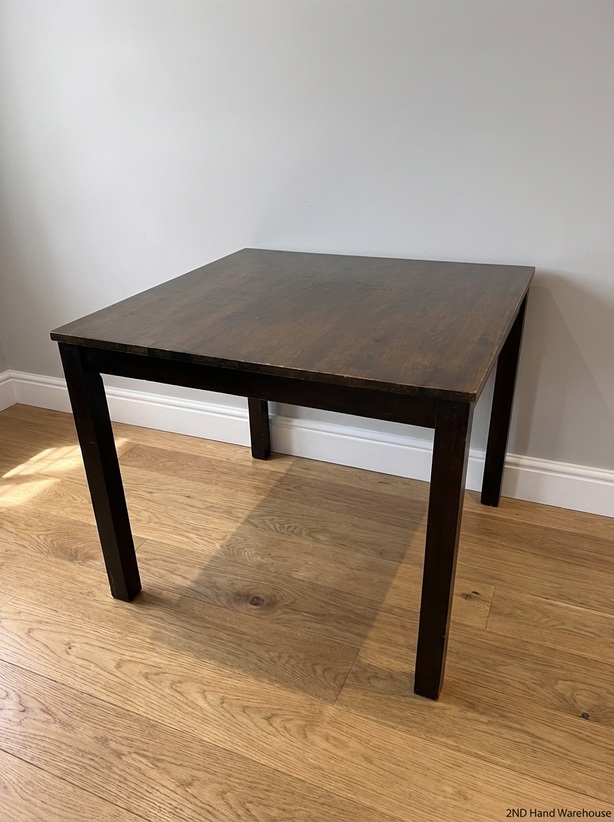 Brown Dining Table & 4 Chairs - Scraped Top & Chair Leg Needs Attention - 2ndhandwarehouse.com