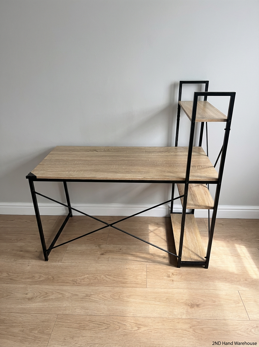 Ladder Desk with 3 Shelves - Used, Fair Condition - 2ndhandwarehouse.com