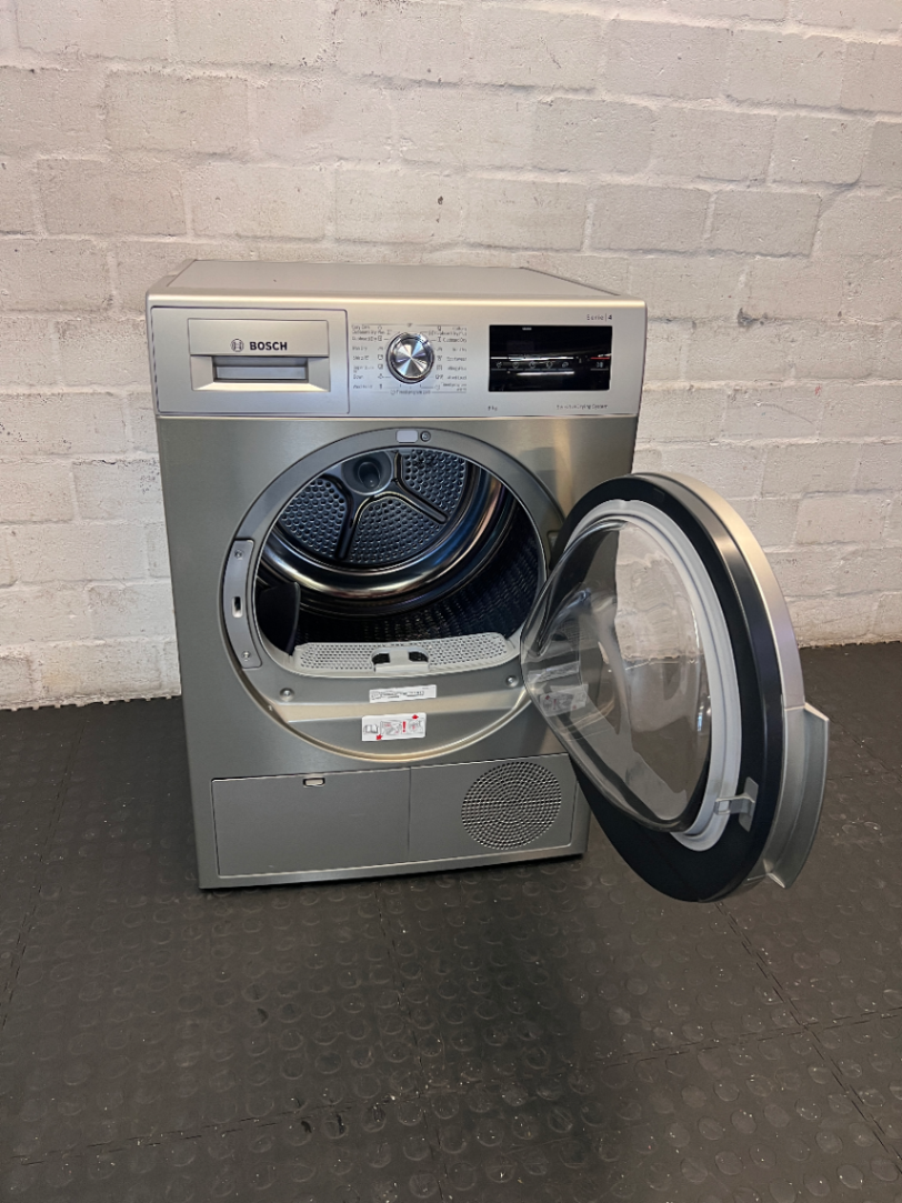 Bosch Serie 4 8kg Tumble Dryer - Silver Metal - 2ndhandwarehouse.com