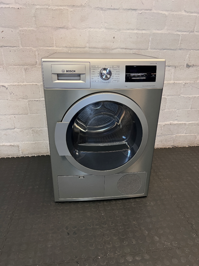 Bosch Serie 4 8kg Tumble Dryer - Silver Metal - 2ndhandwarehouse.com