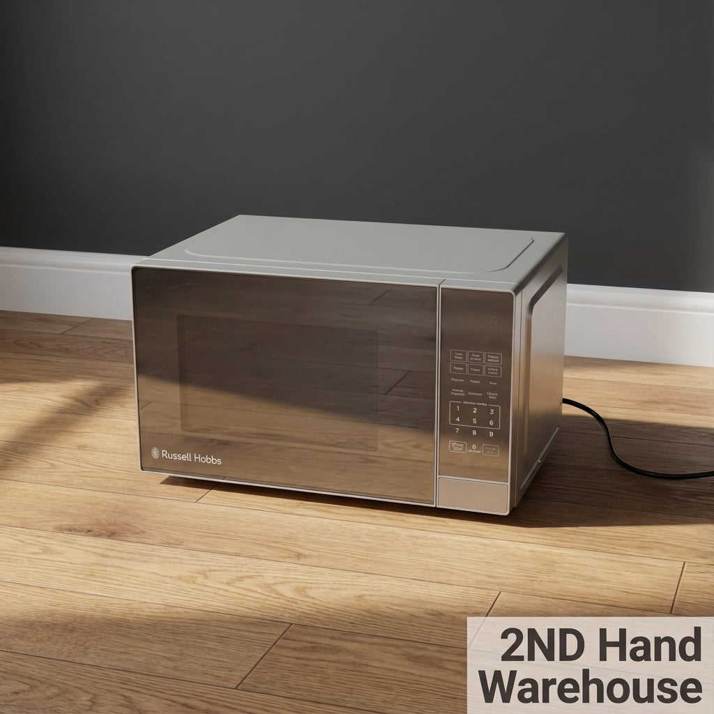 Russell Hobbs Silver Digital Microwave - Pre-Loved Kitchen Essential - 2ndhandwarehouse.com