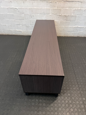 Decofurn Dark Brown Wooden Low-Profile TV Unit - 2ndhandwarehouse.com